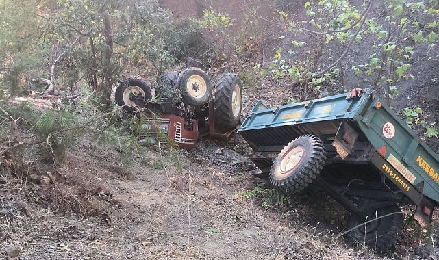 Akhisar'da traktör kazası: Dede hayatını kaybetti, torunu ağır yaralandı