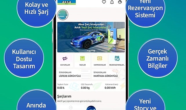 Aksa Şarj, mobil uygulamasını yeniledi