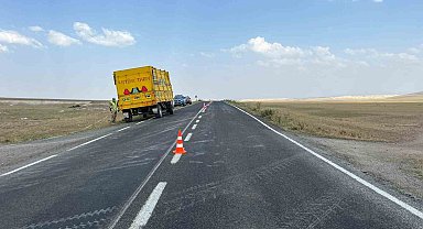 Akyaka'da maddi hasarlı trafik kazası