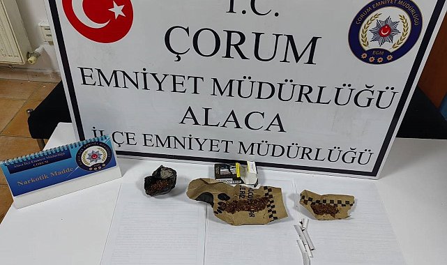 Alaca'da uyuşturucu tacirlerine operasyon: 1 kişi tutuklandı
