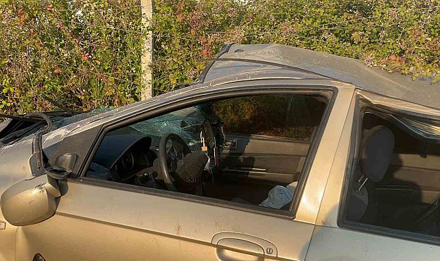 Alanya'da otomobil şarampole uçtu: 1 yaralı