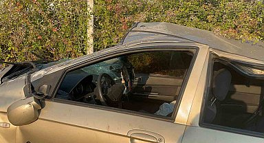 Alanya'da otomobil şarampole uçtu: 1 yaralı