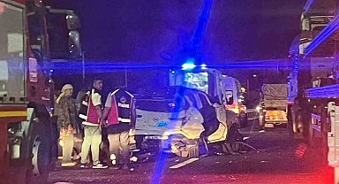Aniden yola çıkan domuz kazaya neden oldu: 5 yaralı