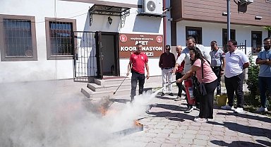 Ankara Keçiören personeline yangınla mücadele eğitimi