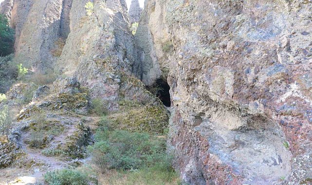 Ankara'daki tarihi İnönü Mağaraları havadan görüntülendi