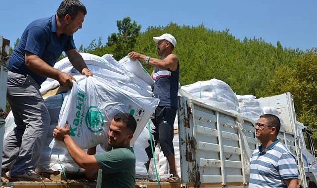 Antalya Büyükşehir'den Alanyalı çiftçilere 10 ton kaolin kili desteği