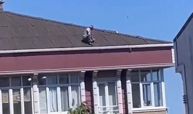 Arnavutköy'de tedbirsiz tamirat yürekleri ağızlara getirdi: O anlar kamerada