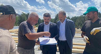 Arpaçay'da Kütük Evin yapımına başladı