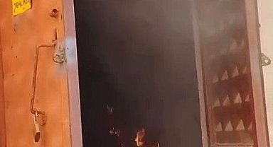 Aşırı yüklenme yapılan trafo, sıcak havanın etkisiyle alevlere teslim oldu