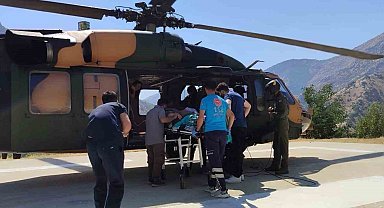 Askeri helikopter hamile kadın için havalandı
