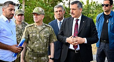 Askeri tesis inşaatlarını incelediler
