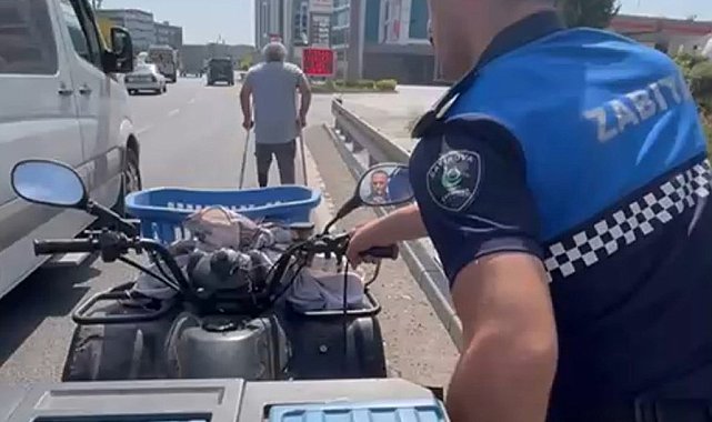 ATV'si bozulan özel bireyin imdadına zabıta yetişti