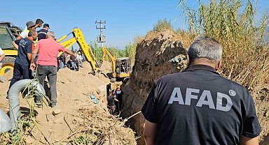 Babasına yardıma gelen oğul, göçük altında kaldı