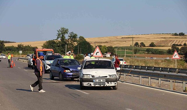 Bafra'da trafik kazası: 4 yaralı