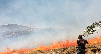 Bahçesaray'da arazi yangını