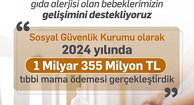 Bakan Işıkhan: "2024 yılında 1,3 milyar lirayı aşan tıbbi mama ödemesi gerçekleştirdik"