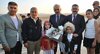Bakan Uraloğlu hızlı demiryolu hattı temel atma töreni için Iğdır'a gitti