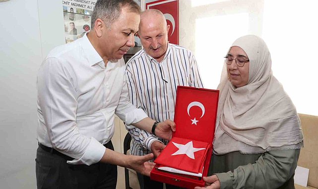 Bakan Yerlikaya'dan şehit Ahmet Doğan'ın Denizli'deki baba ocağına ziyaret