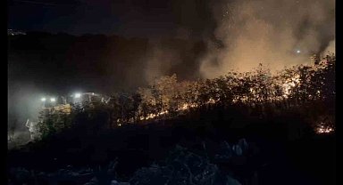 Balıkesir'de alevler geceyi aydınlattı