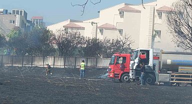 Balıkesir'de ot yangını korkuya neden olurken, bir oteli de tehdit etti
