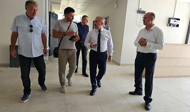 Balıkesir'de yapımı devam eden okullara denetim
