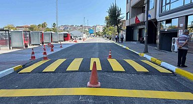 Bandırma'da Mehmet Akif Ersoy Caddesi baştan sona yenilendi