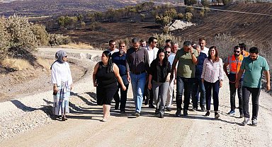 Başkan Bucak, Lice'deki yol çalışmasını yerinde inceledi