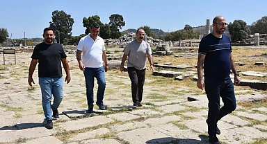 Başkan Zencirci, Magnesia Antik Kenti çalışmalarını inceledi