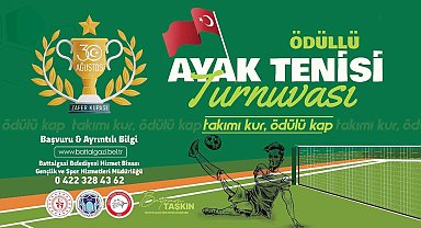 Battalgazi Belediyesi'nden 30 Ağustos'a özel ayak tenisi turnuvası