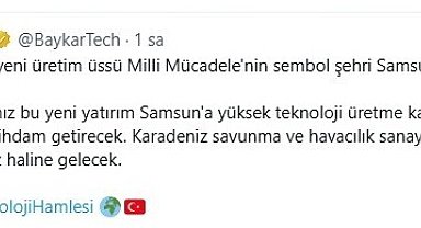 BAYKAR'dan Samsun'a dev yatırım: Anadolu'daki ilk üretim üssü kuruluyor