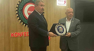 BBP Başkanı Destici'den HAK-İŞ'e ziyaret