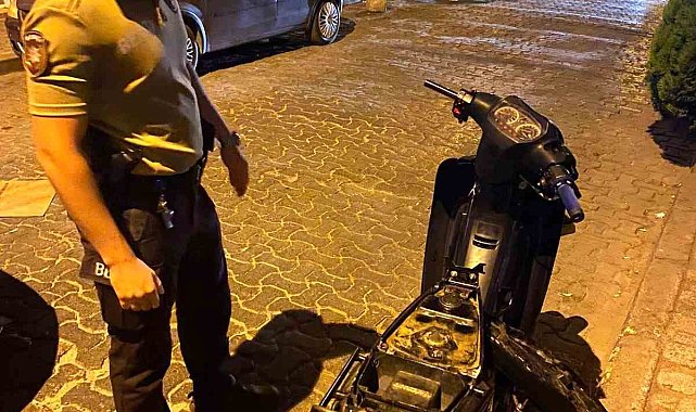 Bekçilerin dikkati çalıntı motosikleti yakalattı