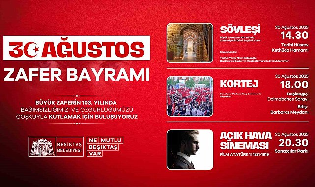 Beşiktaş Belediyesi'nden 30 Ağustos Zafer Bayramı hazırlığı