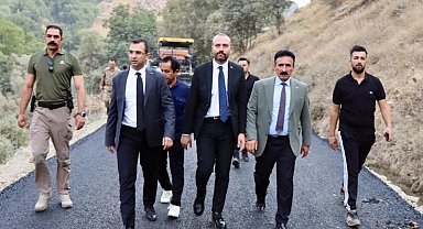 Beytüşşebap Kaymakamı Taşkıran, yol yapım çalışmalarını denetledi