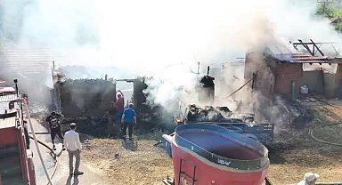 Bilecik'te çıkan samanlık yangını, 1 yaralı