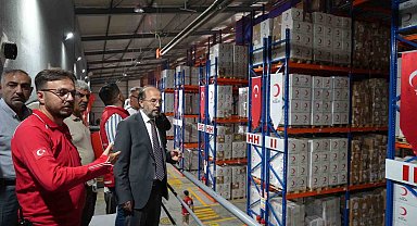 Binlerce ton gıda Gazze için hazır edildi