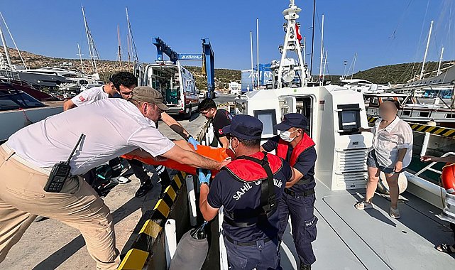Bodrum ve Marmaris'te teknelerde yaralanan iki kişiye tıbbi tahliye