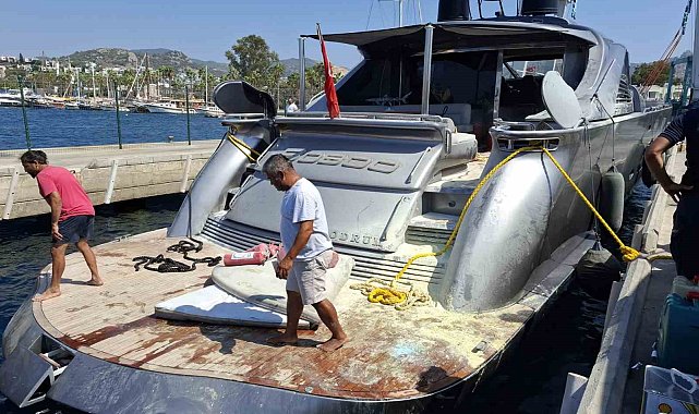Bodrum'da milyon dolarlık motoryatta yangın