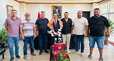 Burhaniye deveciler derneğinden Kaymakam Atilla'ya ziyaret