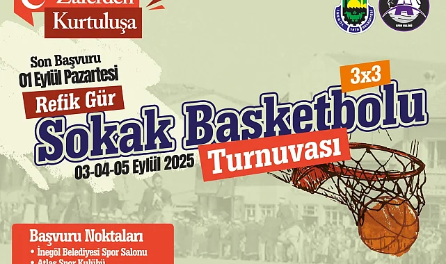 Bursa İnegöl'de sokak basketbolu heyecanı