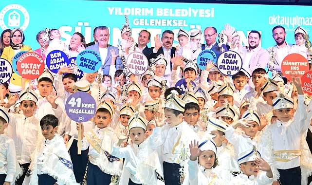 Bursa Yıldırım'da 600 çocuk için klasik araçlı sünnet şöleni