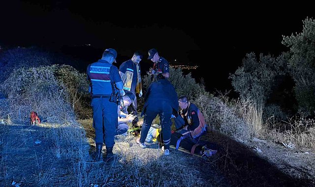 Bursa'da şarampole yuvarlanan motosikletin sürücüsü yaralandı