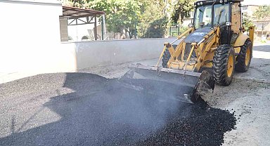 Canik'te asfalt yol çalışması
