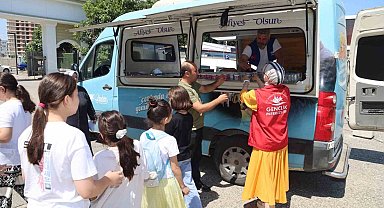 Canik'te çocuklara serin sürpriz