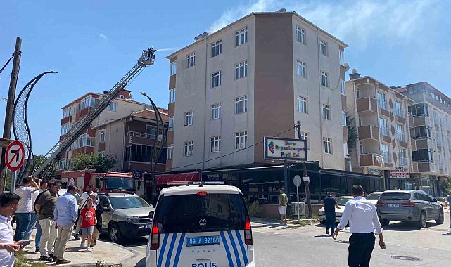 Çatı katında yapılan kaynak yangına neden oldu