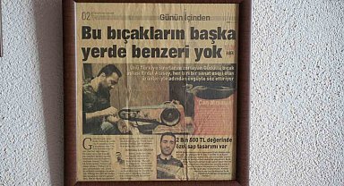 Çeliğe sanat katıyor: Güdüllü ustanın el emeği bıçakları