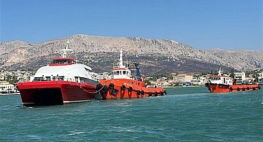 Çeşme-Sakız seferinde gemi kazası