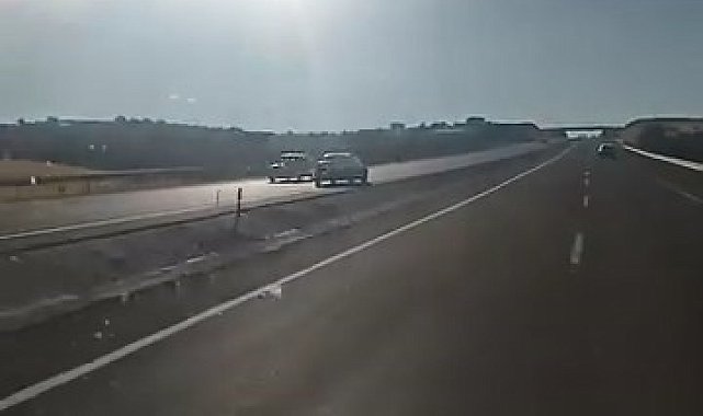 Çevre yolunda ters yönde giden araç tehlike saçtı