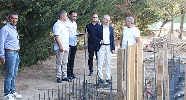 Çiftçi, e-sınav merkezi ve santral binası inşaatlarını inceledi