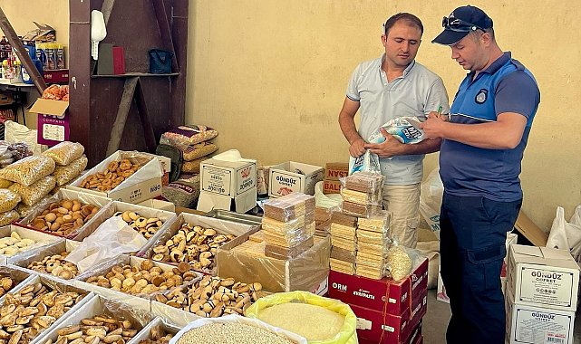 Çine'de zabıta ekiplerinden pazar yerinde sıkı denetim